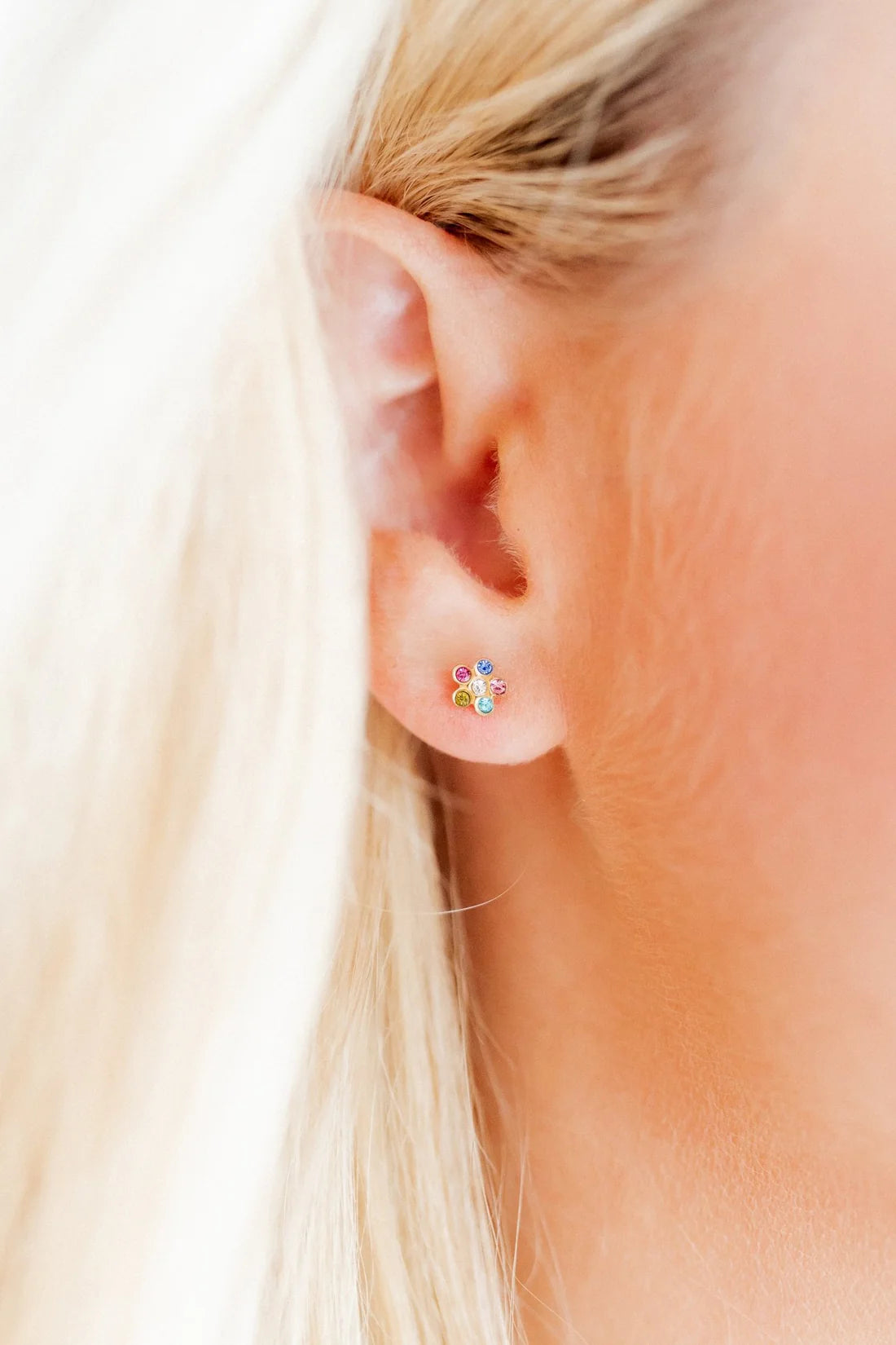 Lyla Flower Multi Screwback Stud Earrings