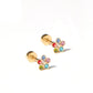 Lyla Flower Multi Screwback Stud Earrings