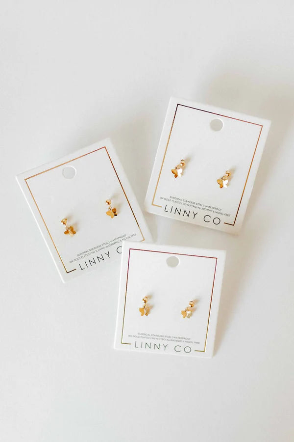 Millie Butterfly Screwback Stud Earrings