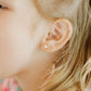 Nora Heart Pink Screwback Stud Earrings