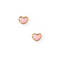 Nora Heart Pink Screwback Stud Earrings