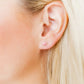 Nora Heart Pink Screwback Stud Earrings