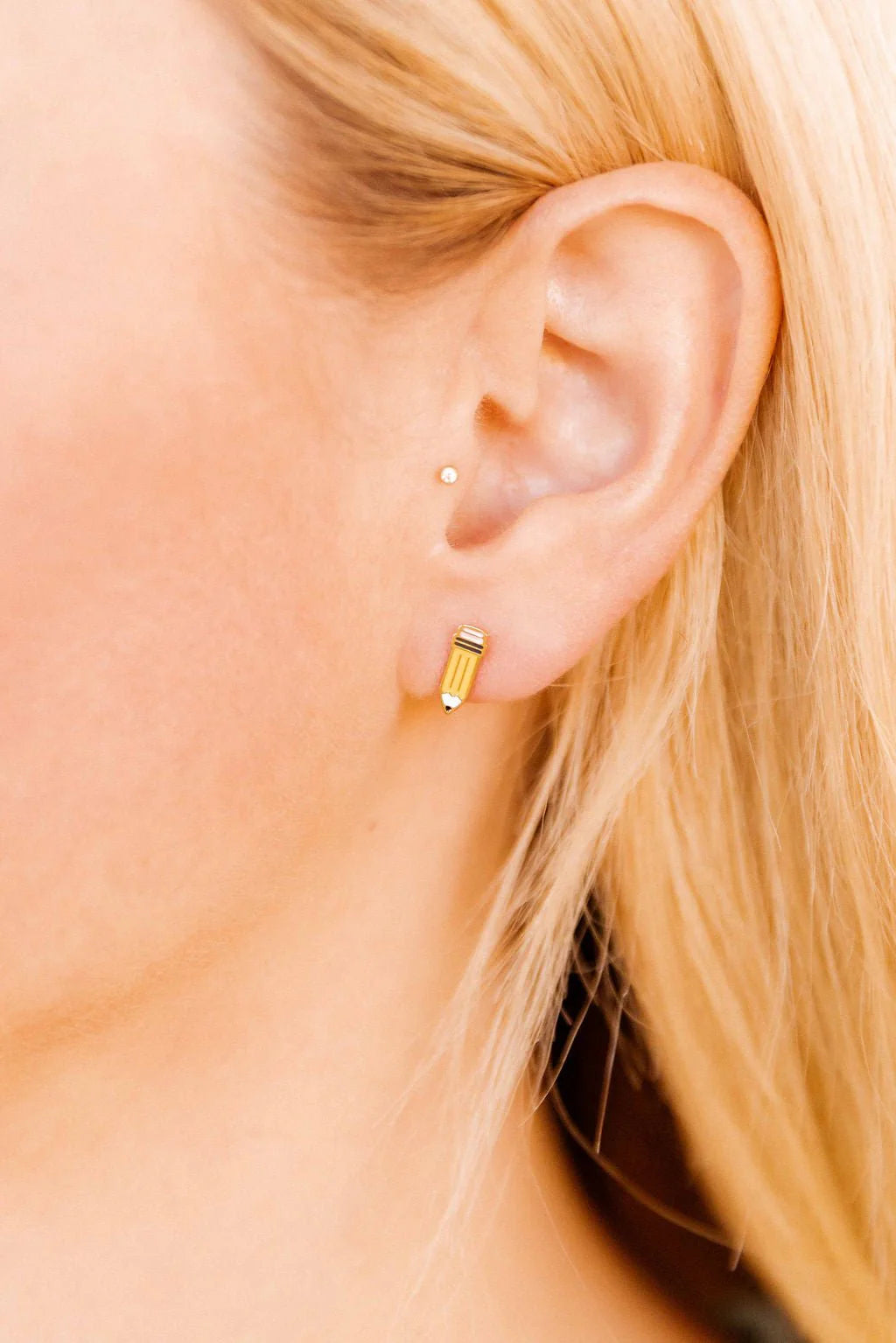 Pencil Screwback Stud Earrings