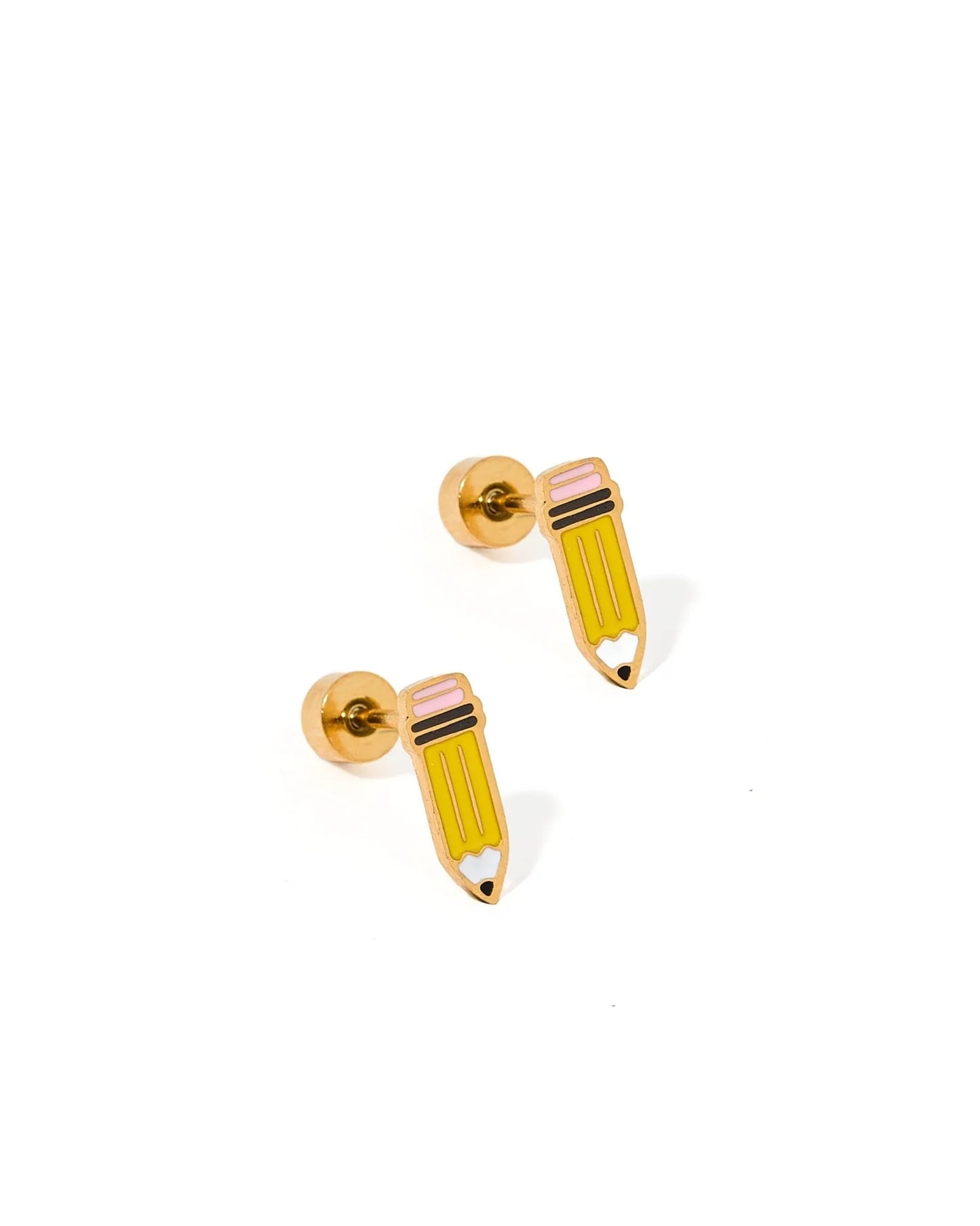 Pencil Screwback Stud Earrings