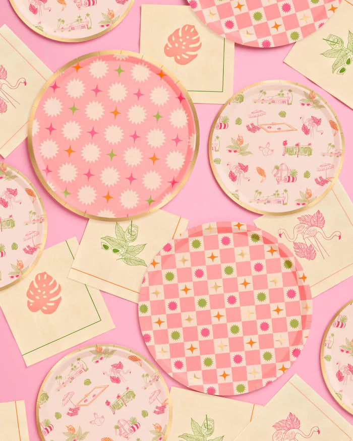 Palm Royale Plates Set (Double Pack of Two Sizes)