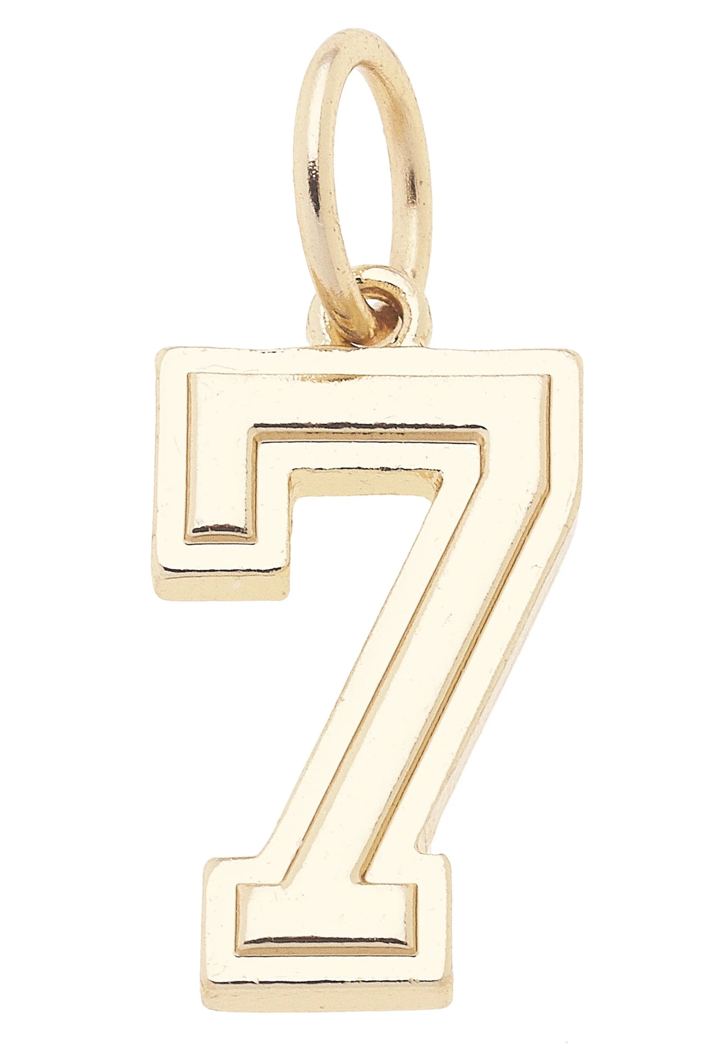 Number "7" Charm in Shiny Gold