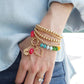 Studded Open Heart Charm in Shiny Gold