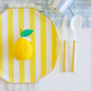 Soleil Yellow Cabana Signature Stripe Plates