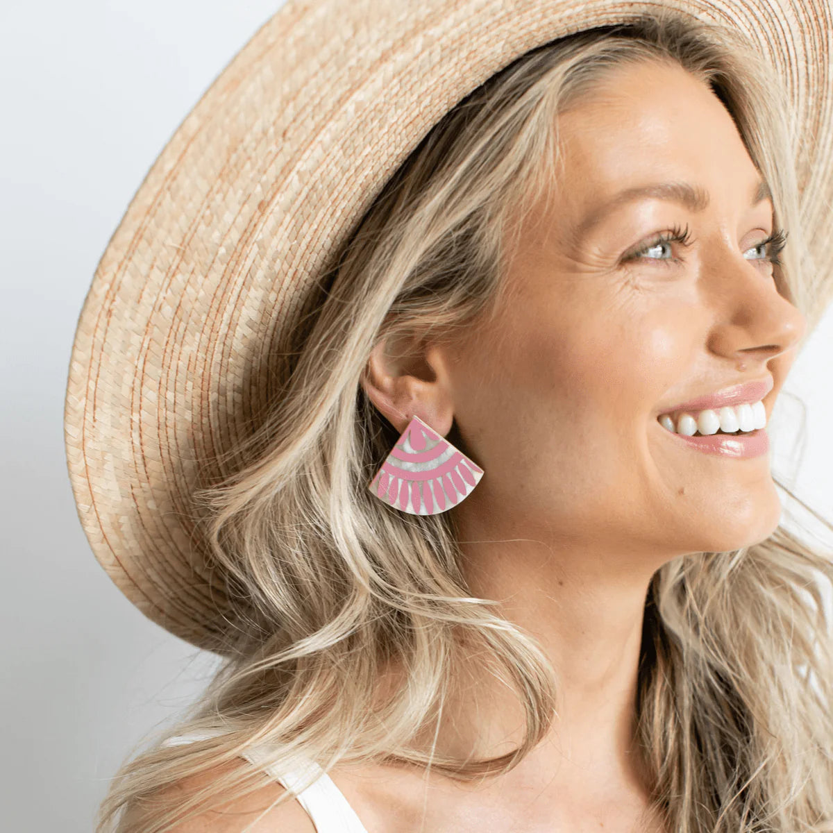 Blush Tile Earrings