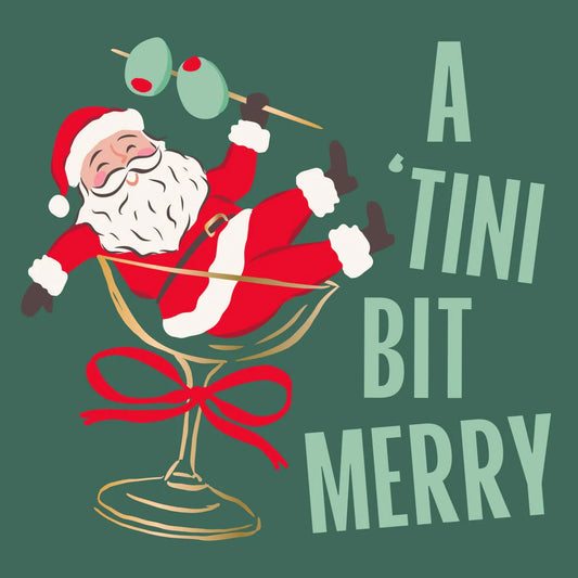 "A Tini Bit Merry" Cocktail Napkins