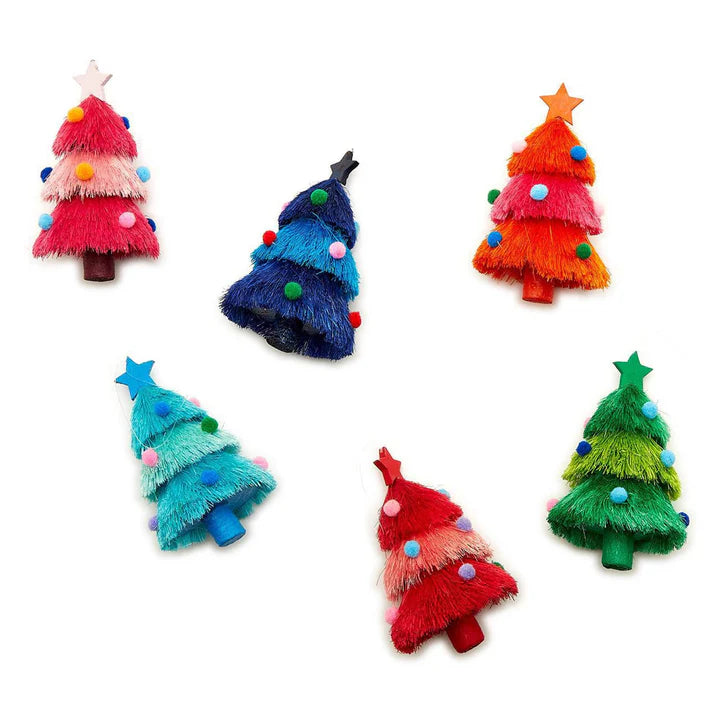 Decked Out Tree with Pom Poms Ornament