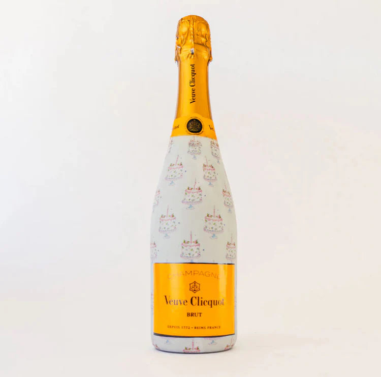 Beau Bottles Grandmillienial Pastel Birthday Cakes Bottle Wrap (Veuve Edition)
