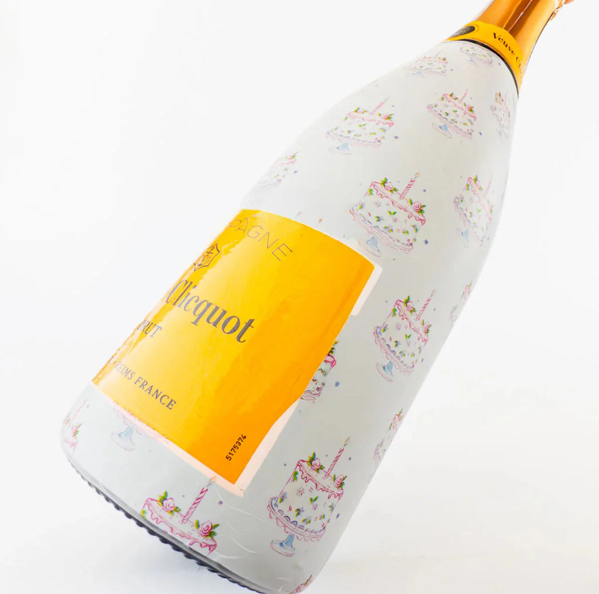 Beau Bottles Grandmillienial Pastel Birthday Cakes Bottle Wrap (Veuve Edition)