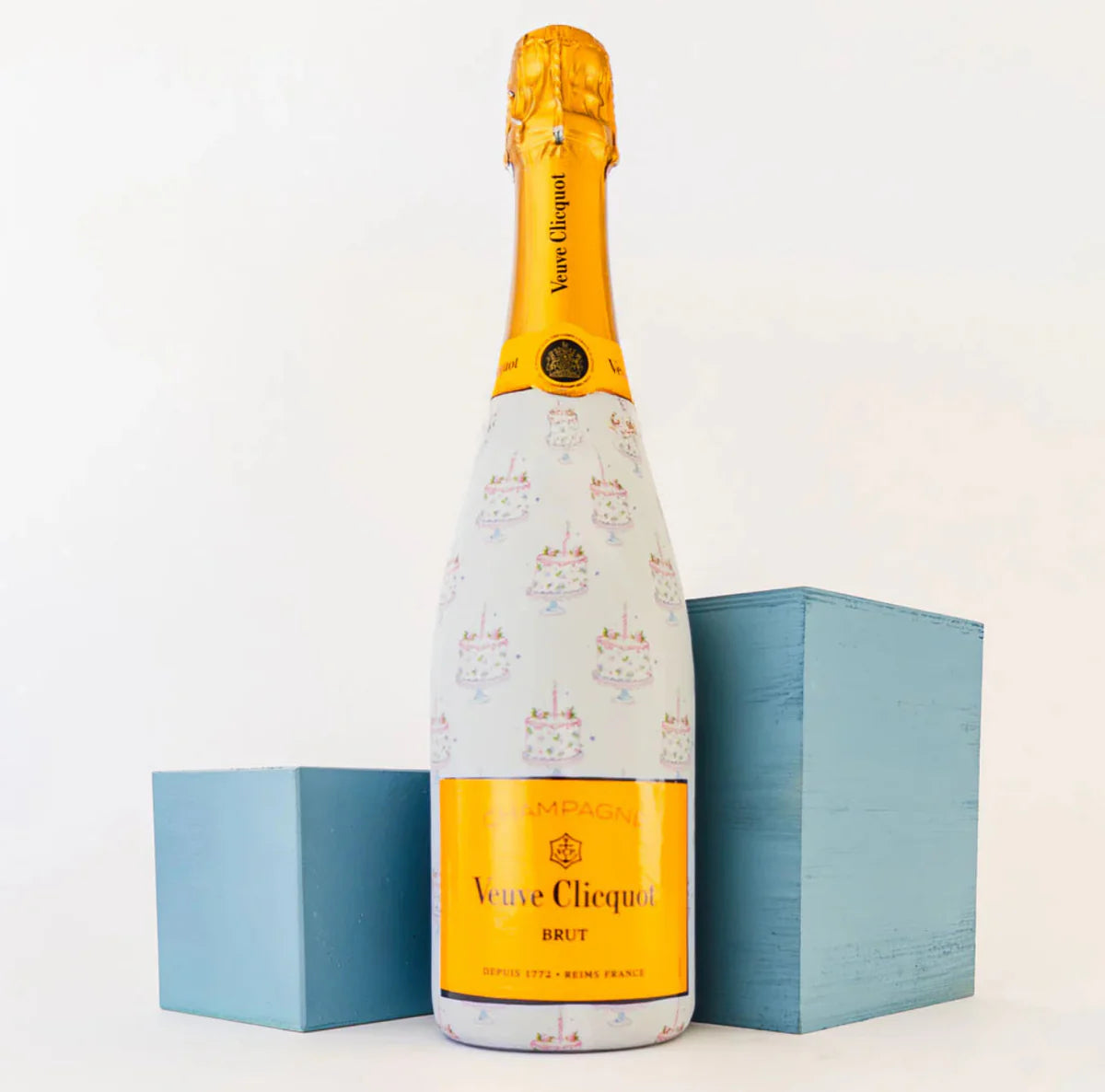 Beau Bottles Grandmillienial Pastel Birthday Cakes Bottle Wrap (Veuve Edition)