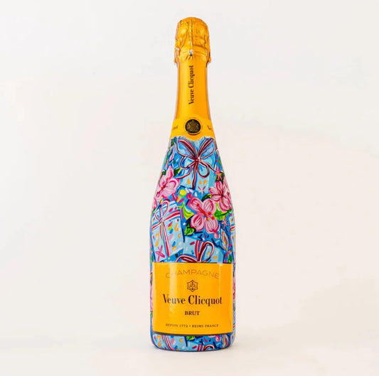 Beau Bottles Preppy Happy Birthday Brushed Presents Bottle Wrap (Veuve Edition)