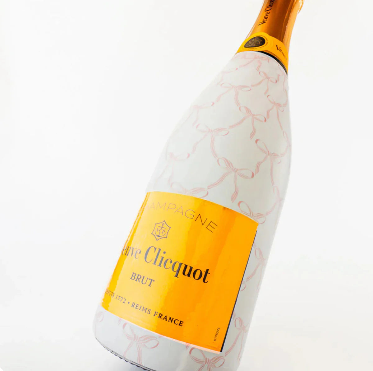 Beau Bottles Grandmillienial Pink Bows Bottle Wrap (Veuve Edition)