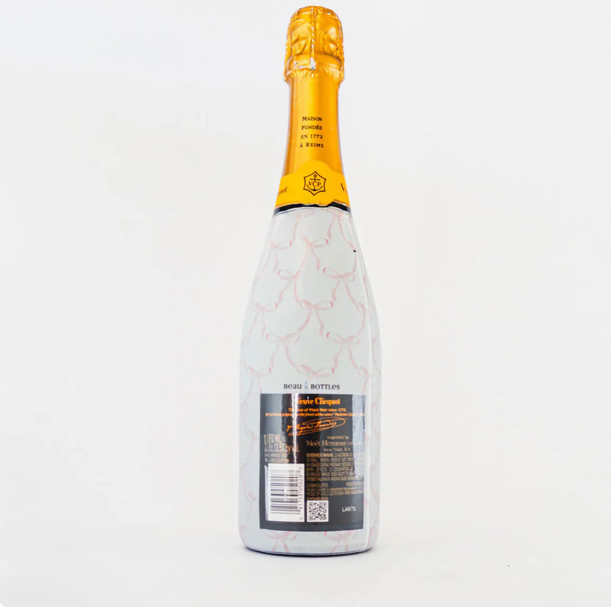 Beau Bottles Grandmillienial Pink Bows Bottle Wrap (Veuve Edition)