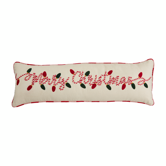 Light-Up Christmas Lights Lumbar Pillow