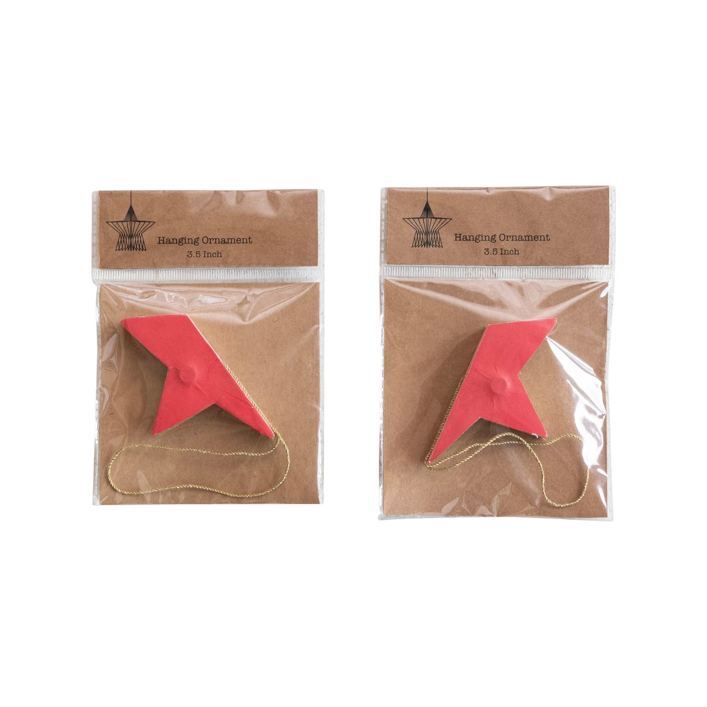 3.5" Red & White Paper Folding Honeycomb Star Ornament