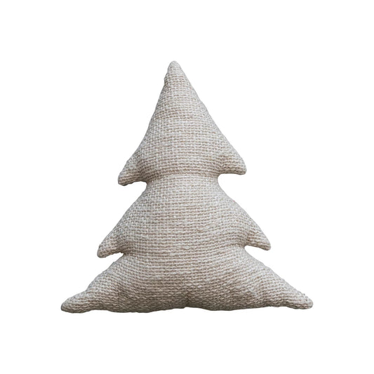 Cotton Tree-Shaped Pillow with Metallic Gold Thread