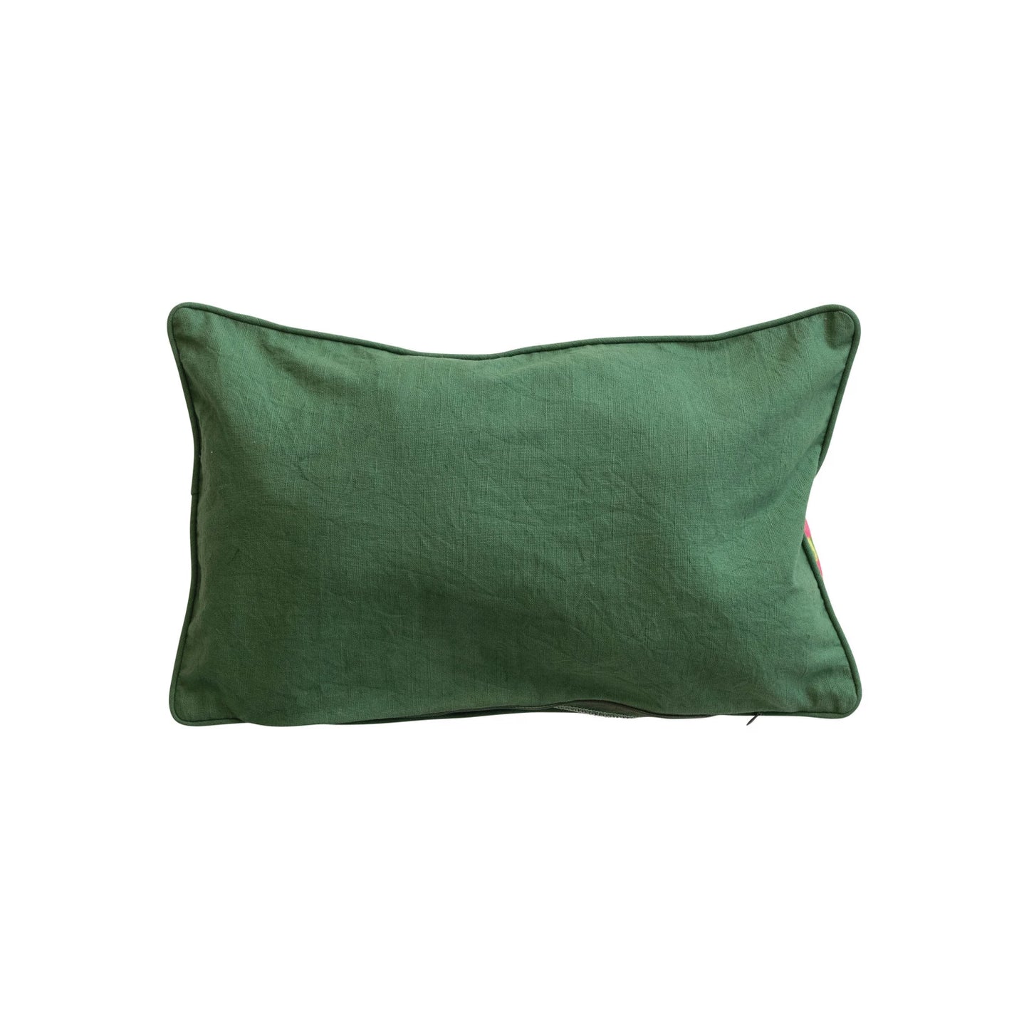 12" x 20" Cotton Lumbar "Merry" Pillow