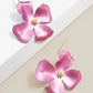 Chroma Petals Threader Earring: Metallic Pink