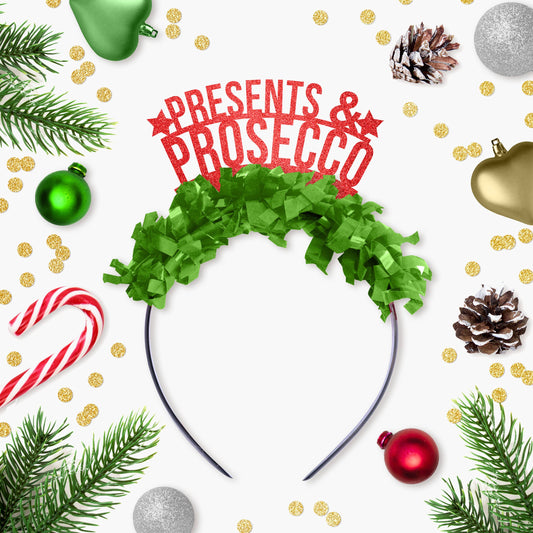 Party Headband: Presents & Prosecco