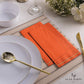 Guest Paper Napkins: Orange with Gold Stripe