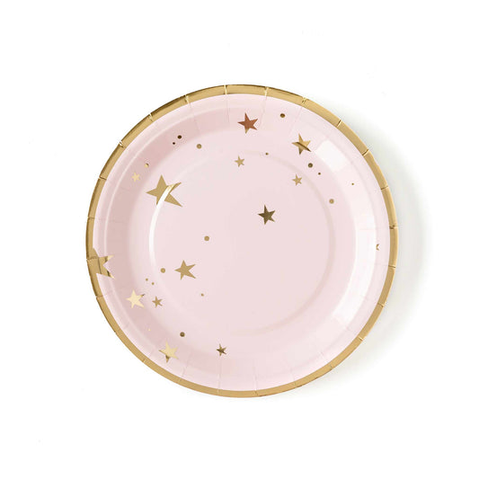 9" Plates: Baby Pink Star