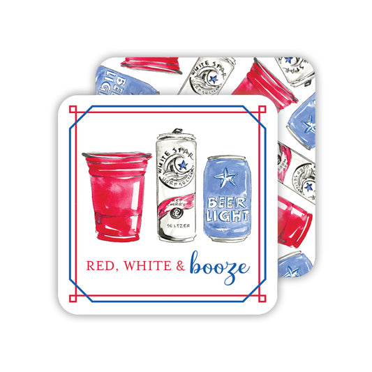 Paper Coasters: Red, White & Booze