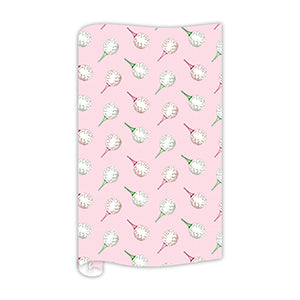 Wrapping Paper: Handpainted Golf Balls - Pink and Green Pattern