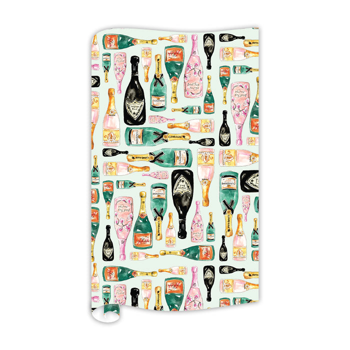 Wrapping Paper: Champagne Bottles