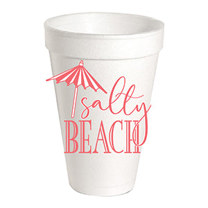 20 oz. Styrofoam Cups: Salty Beach