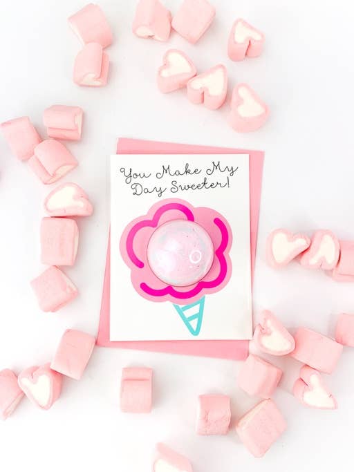 Feeling Smitten Bath Fizzy Greeting Card: You Make My Day Sweeter