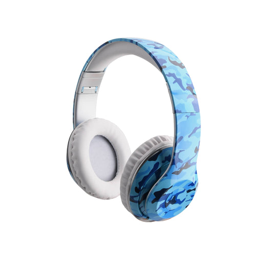 Trend Tech Brands Bluetooth Head Phones : Blue Camo