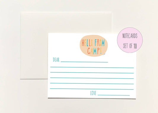 Hello From Camp! Camp Note Card Set