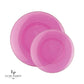 Plastic Side Plates: Transparent Hot Pink • Gold