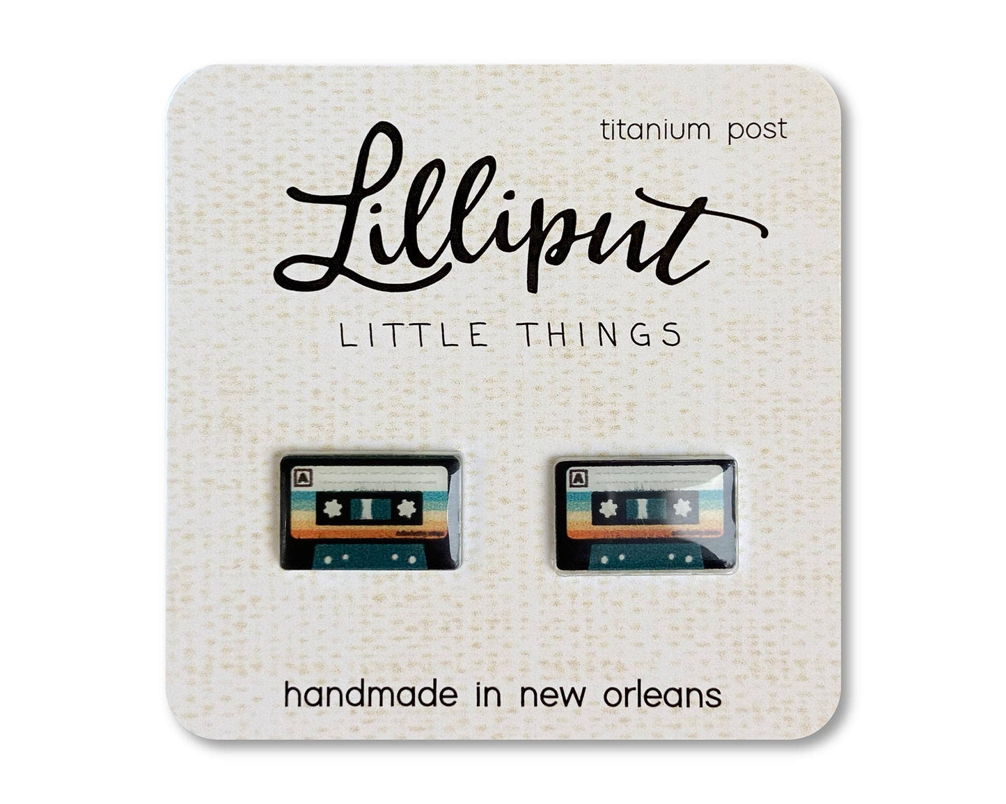 Lilliput Little Things Earrings: Retro Cassette