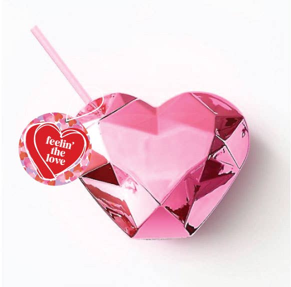 Packed Party Disco Heart Tumbler: Red