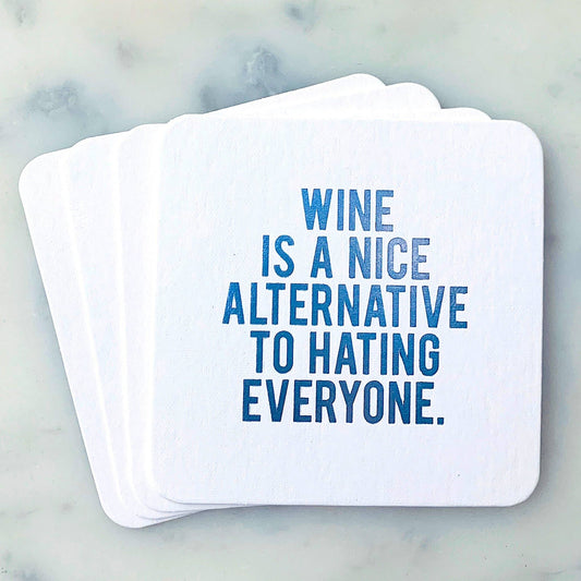 Paper Coasters: Wine Is a Nice Alternative