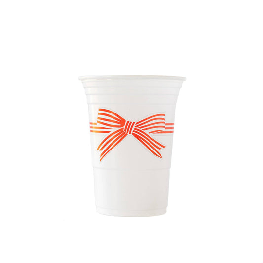 Plastic Cups: Red Bow