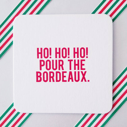 Paper Coasters: Ho! Ho! Ho! Pour the Bordeaux