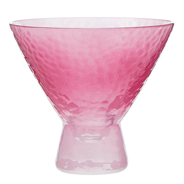 Hammered Martini Glass: Pink
