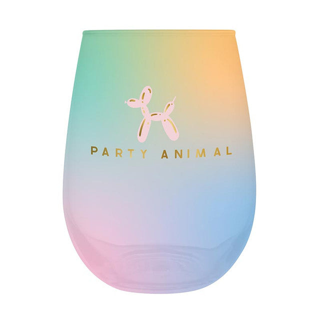 Stemless Wine Glass: Party Animal