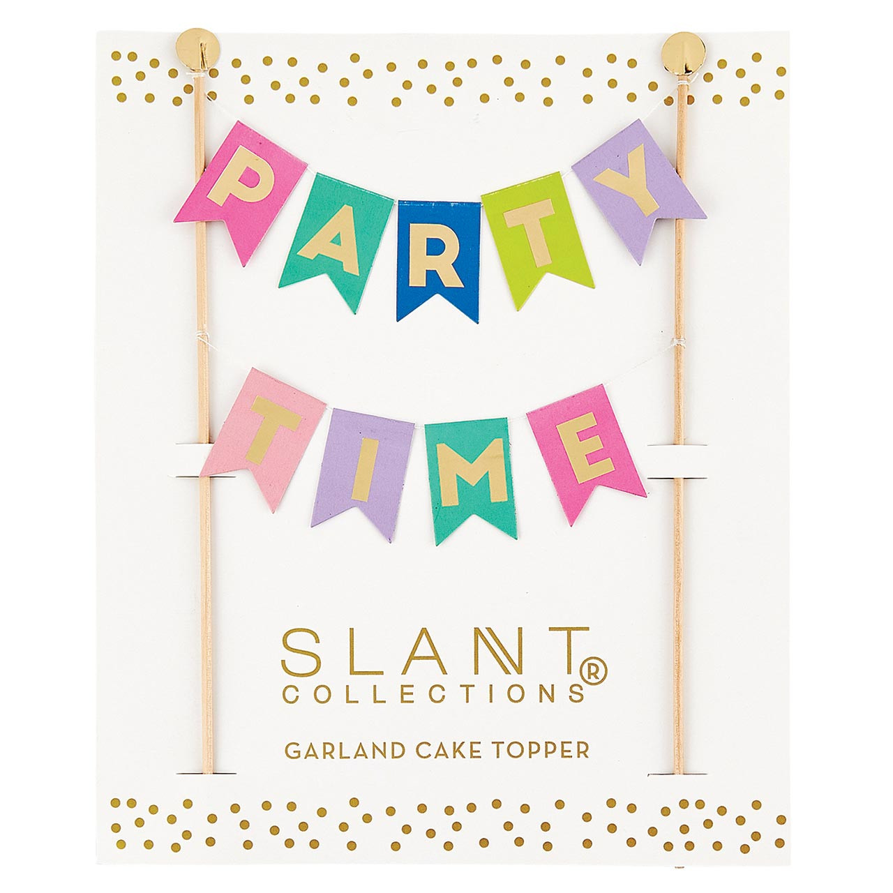 Slant Collections Garland Cake Topper: Party Time