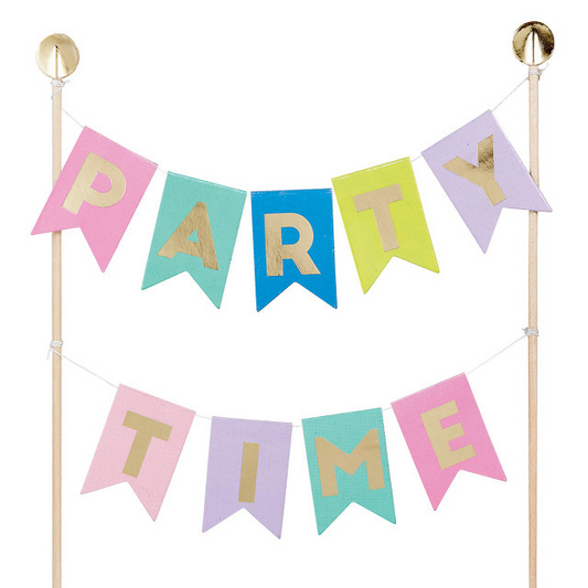Slant Collections Garland Cake Topper: Party Time