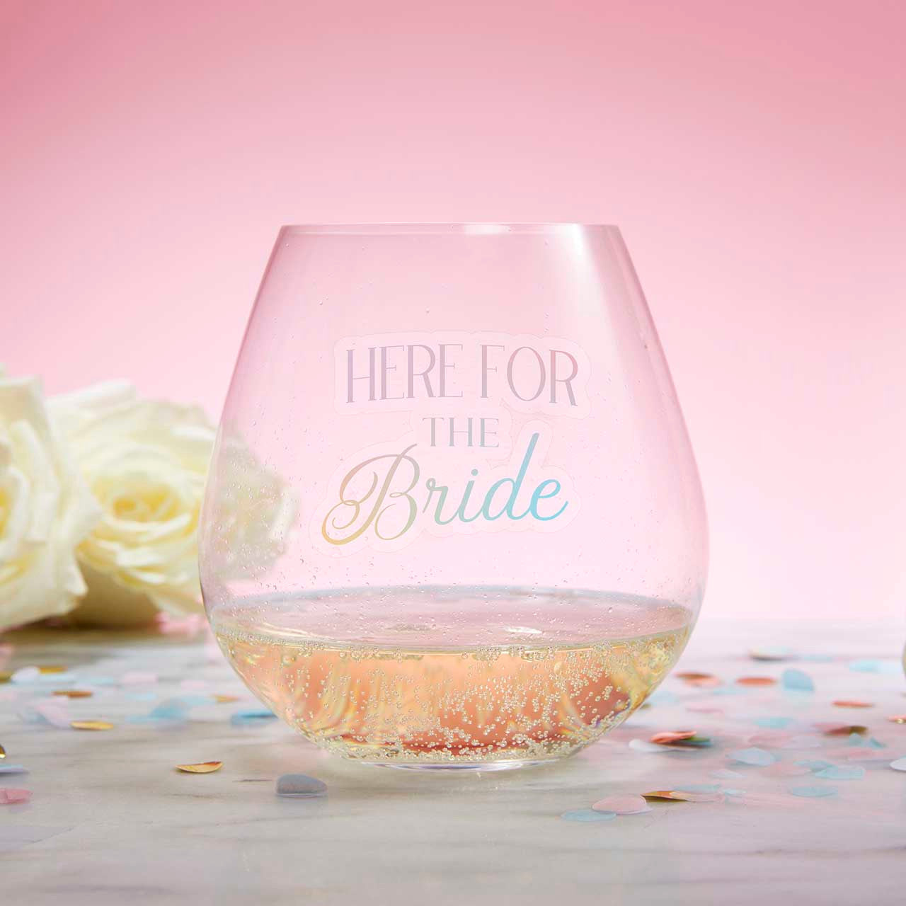 Reusable Wineglass Decals: Wedding