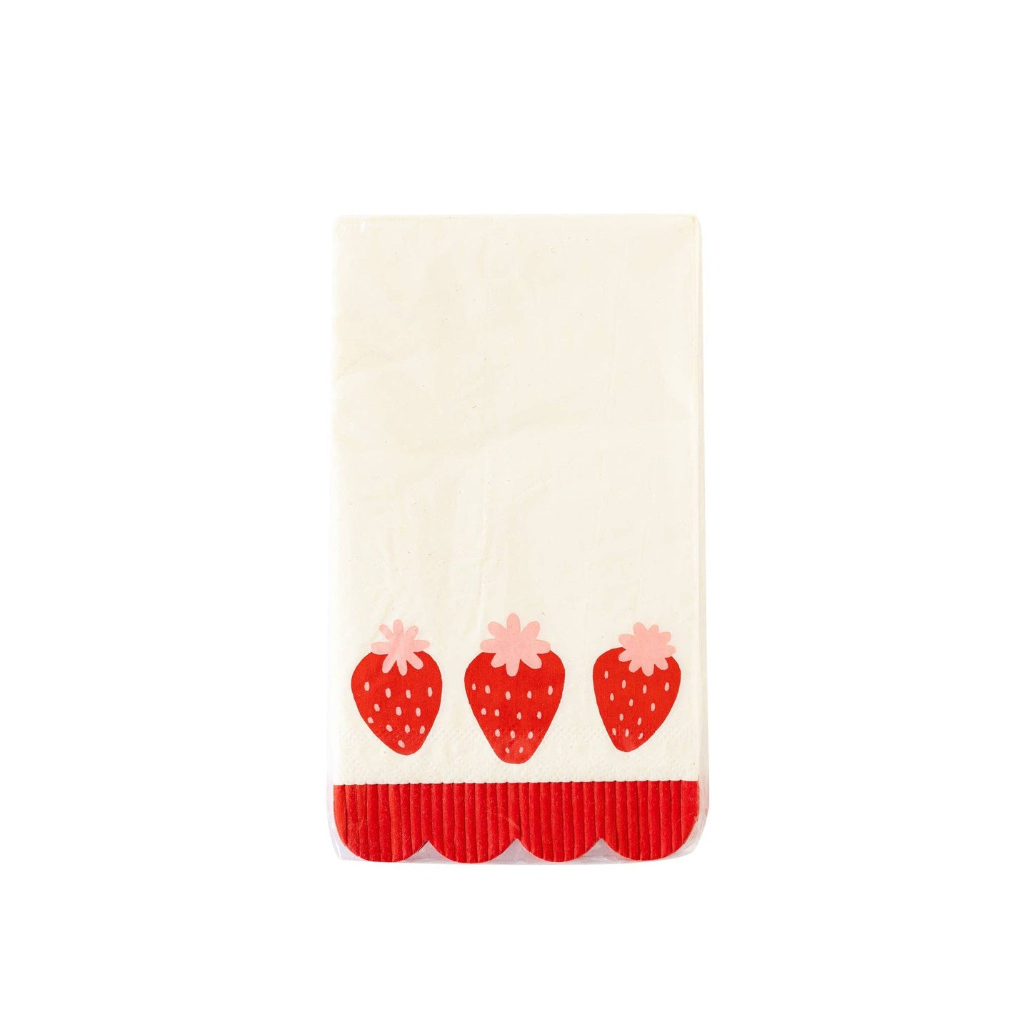 Berry Fringe Scallop Guest Towel