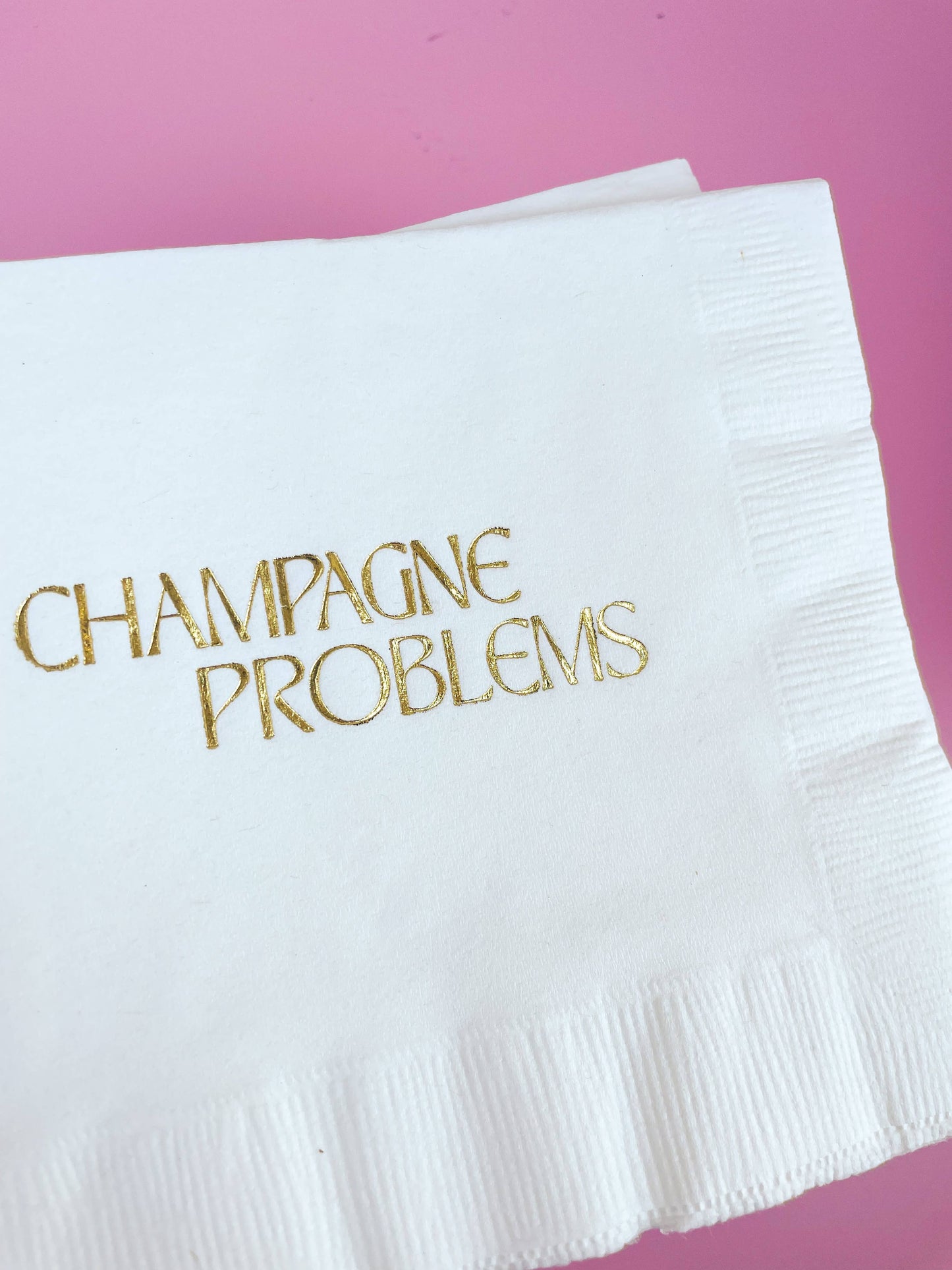 Champagne Problems Cocktail Napkins