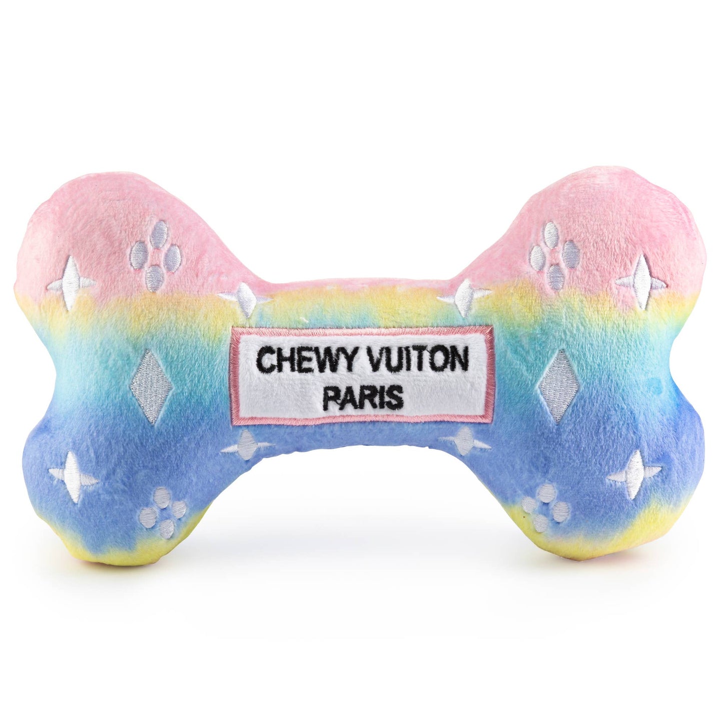 Pink Ombre Chewy Vuiton Bone Dog Toy: Extra Large